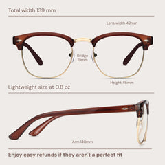 Racico computer glasses with anti-glare lenses for clear screens
