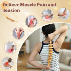 RACOC curved wood therapy roller tool shoulder massage and cellulite support.