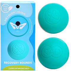 RAD Recovery Rounds extra-soft massage balls close-up for gentle fascia release