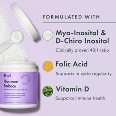 Rael Hormone Balance scoop included for simple daily dosing