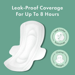 Rael organic cotton cover pad core-absorbent delivers reliable all-day protection.