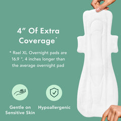 Rael pads with Leak Locker technology trap fluids for security