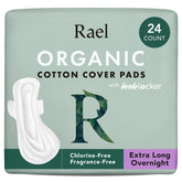 Rael pads with organic cotton top sheet for gentle, toxin-free daily protection