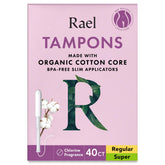 Rael tampons with slim applicator for easy insertion and discreet wear