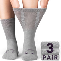 Rahhint Pro Extra Wide Merino Wool Diabetic Socks front view showcasing breathable comfort.