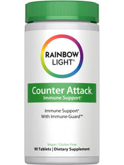Rainbow Light Counter Attack bottle front with immune support label.