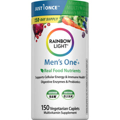 Rainbow Light Mens One high potency bottle; supports energy metabolism and immune function.