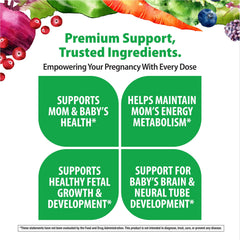 Rainbow Light Prenatal Botanical Blend highlights plant-based ingredients for balanced nutrition.