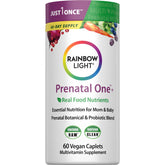 Rainbow Light Prenatal One bottle showcases real food nutrients for mom and baby.