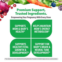 Rainbow Light Prenatal One+ ingredients scene with plant-based nutrients