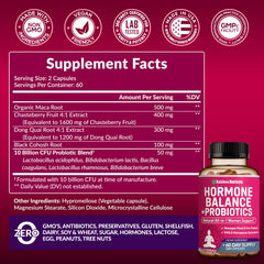 Rainbow Nutrients Hormone Balance bottle label closeup highlights ingredients