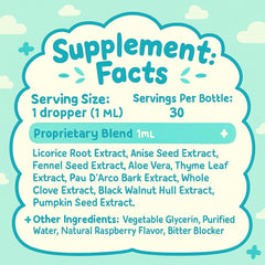 Raipult Ellora Gut Cleanse Drops ingredient blend with botanicals.