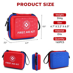 Raismile 165-piece contents help you stay organized at home, in the car, and on outdoor trips.