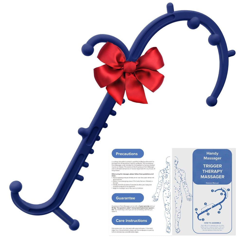 Ranarose Deep Tissue Massager in-hand grip demonstrates ergonomic design for targeted back and neck relief