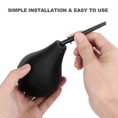 RANEU bulb with squeeze handle enables controlled use.