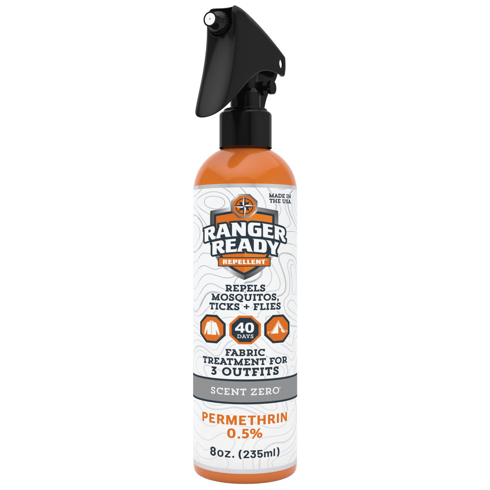 Ranger Ready permethrin spray bottle for outdoor clothing and gear