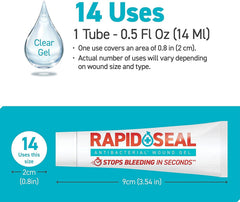 Rapid-Seal Wound Gel application closeup displays a smooth clear layer