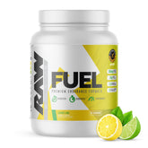 RAW Fuel Endurance bottle with lemon-lime label for refreshing hydration during workouts.