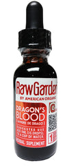 Raw Garden Dragon's Blood Original bottle shows rich amber resin for skin rituals.