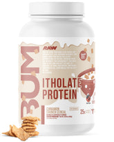 RAW Itholate Cinnamon Crunch bottle front for lean muscle support.