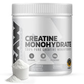 RAW Nutrition creatine monohydrate powder bottle for stronger workouts