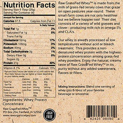 Raw Organic Whey high-protein powder supports recovery with naturally occurring BCAAs for meals.