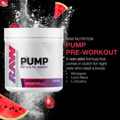 RAW Pump Stim Free Pre-Workout scoop for precise, stimulant-free serving