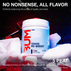 RAW Thavage label detail highlighting caffeine and ingredients.