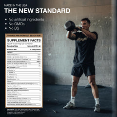 RAW Thavage nutrition label highlights clean ingredients and no artificial additives.