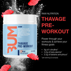 RAW Thavage powder scoop closeup for precise endurance fueling.