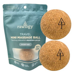 Rawlogy travel cork massage ball 1.9 inch, portable relief for knots