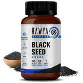 RAWYA Black Seed Extract bottle with 500 mg capsules for daily wellness