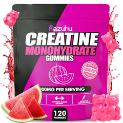 Razuhu Creatine Gummies Watermelon 120 Count – convenient workout energy support.