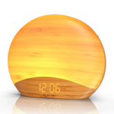 REACHER Sunrise Alarm Clock front view with gentle wake-up light.