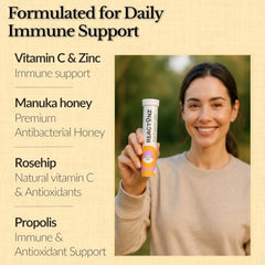 REACTONZ Immunity Plus dissolving tablet in water for a refreshing start