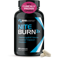 Real Ketones Night Burn bottle on a nightstand supports your evening routine.