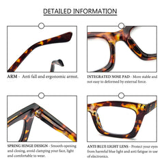 REAVEE clear lenses offer sharper vision for reading and work.