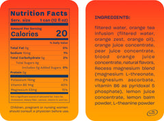Recess Mood blood orange zest closeup highlighting natural fruit flavor for calm moments