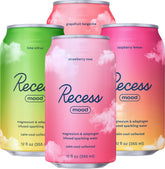 Recess Mood variety-pack bottles on display for easy, relaxing moments.