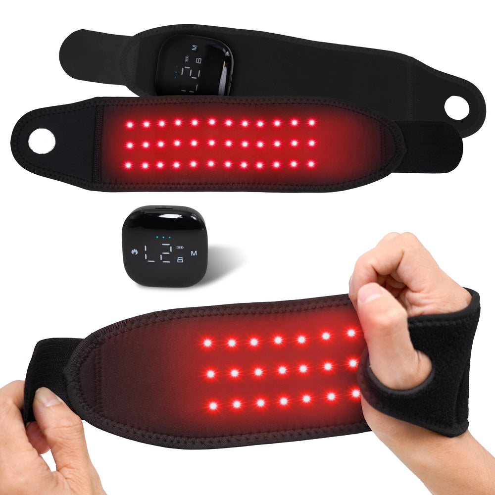 Red Light Therapy Wristband cordless operation with wireless battery for flexible sessions