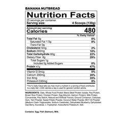Redcon1 MRE Banana Nut Bread scoop highlighting premium protein blend