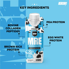 REDCON1 MRE MCT oil close-up emphasizes clean energy and keto compatibility.