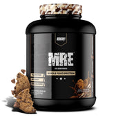 REDCON1 MRE protein bottle front label highlighting a high-protein meal replacement option