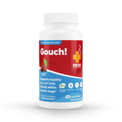 Redd Remedies Gouch! bottle close-up highlighting joint comfort potential.