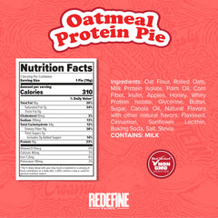 REDEFINE Oatmeal Protein Pie Original cookie close-up with marshmallow center.