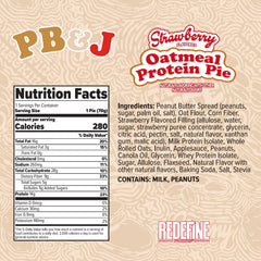 REDEFINE Oatmeal Protein Pie bite reveals chewy texture and strawberry jelly swirl