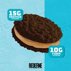 REDEFINE Oatmeal Protein Pie with SKIPPY Chocolate bar – sugar alcohol-free and free from artificial sweeteners.