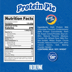 REDEFINE Protein Pie MoonPie Chocolate coating for a chewy, indulgent protein bite