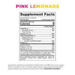 REDMOND Re-Lyte Kids Pink Lemonade dissolving in water with vibrant color