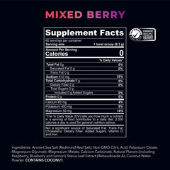 Glass of REDMOND Re-Lyte Mixed Berry drink after a workout